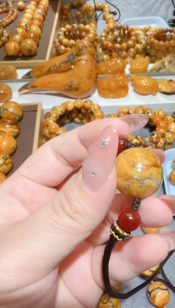 蜜蜡颈饰未镶嵌7838天然蜜蜡珠宝奇石全都保真
