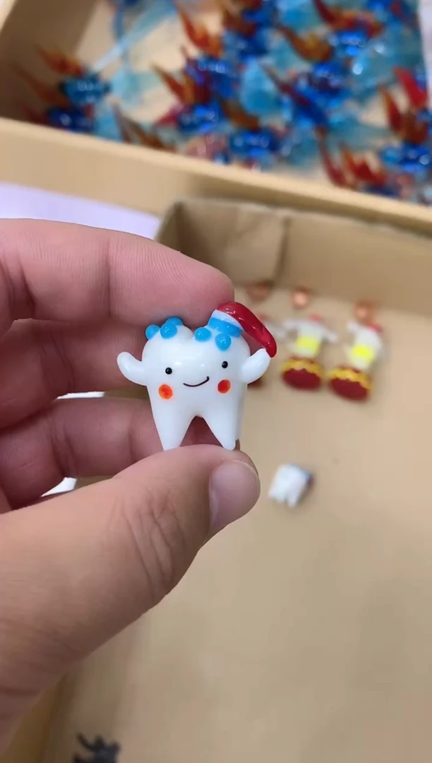 手工艺品琉璃橘****果牙齿