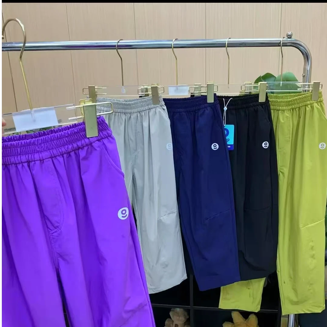 25新款气球裤儿童春夏 宽松户外运动中大童透气速干长裤 男童女童