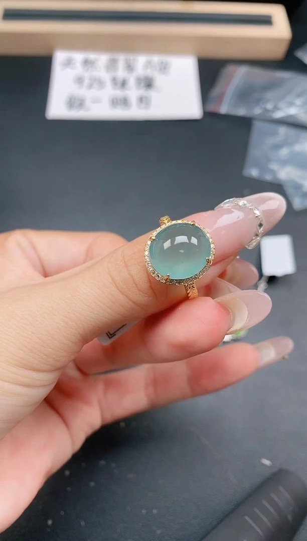 银S925镶嵌戒指翡翠11111