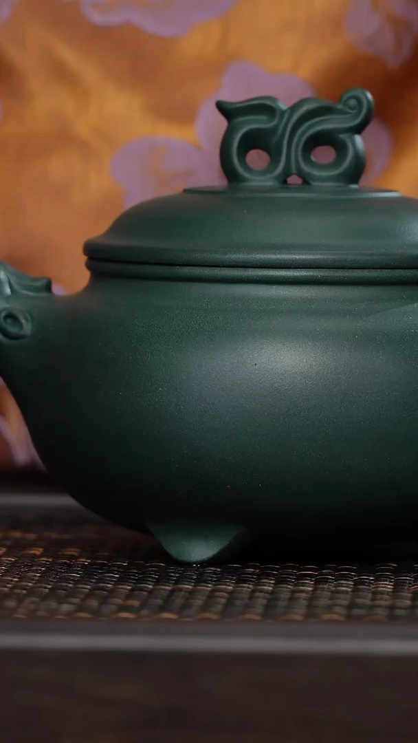 【闪购商品】紫砂茶杯非遗茶器-三足龙吟壶