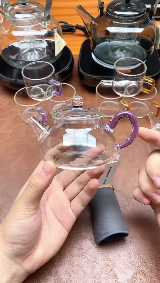 风谜/花语喜乐壶浅紫色+茶巾