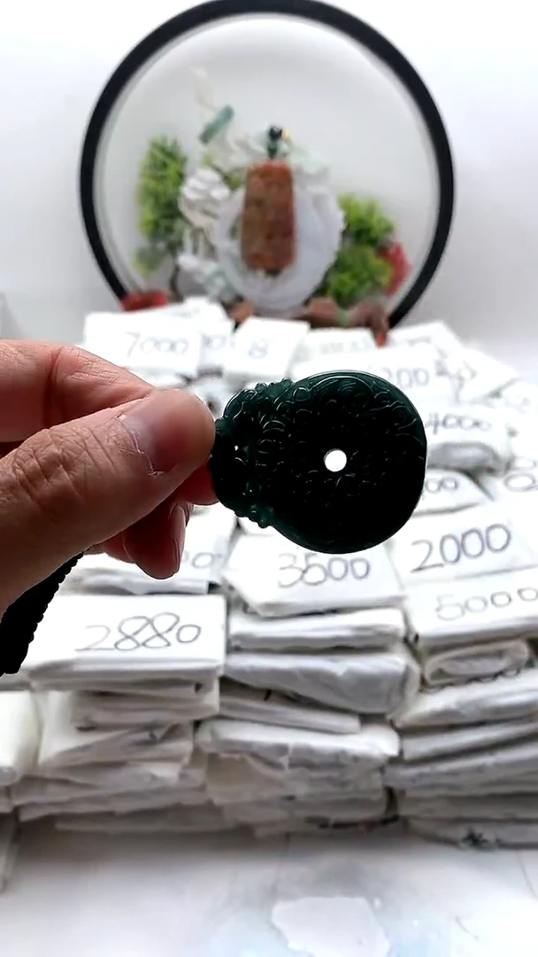 翡翠未镶嵌颈饰扣子2