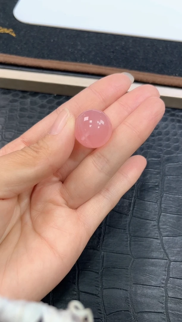 未镶嵌手链水晶23号桃花粉单颗配件20+mm