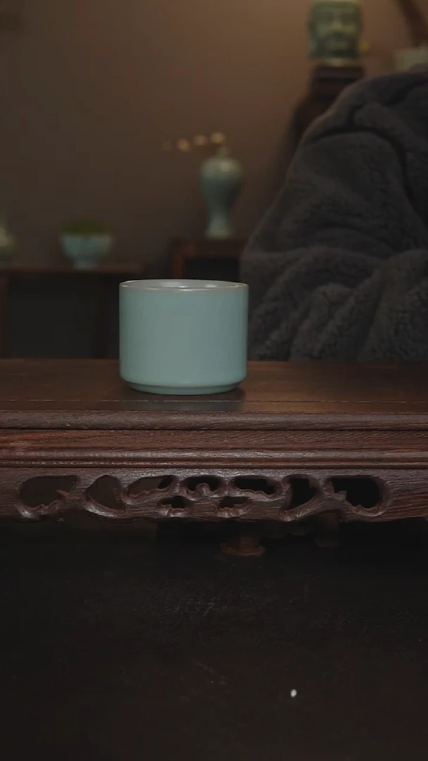 摆件瓷仿古手工扳指杯