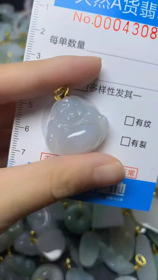 颈饰未镶嵌翡翠净货挂件-4308