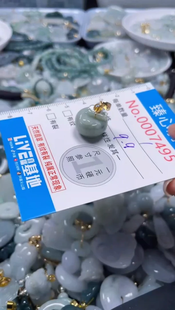 吊坠(不含链)未镶嵌翡翠7495