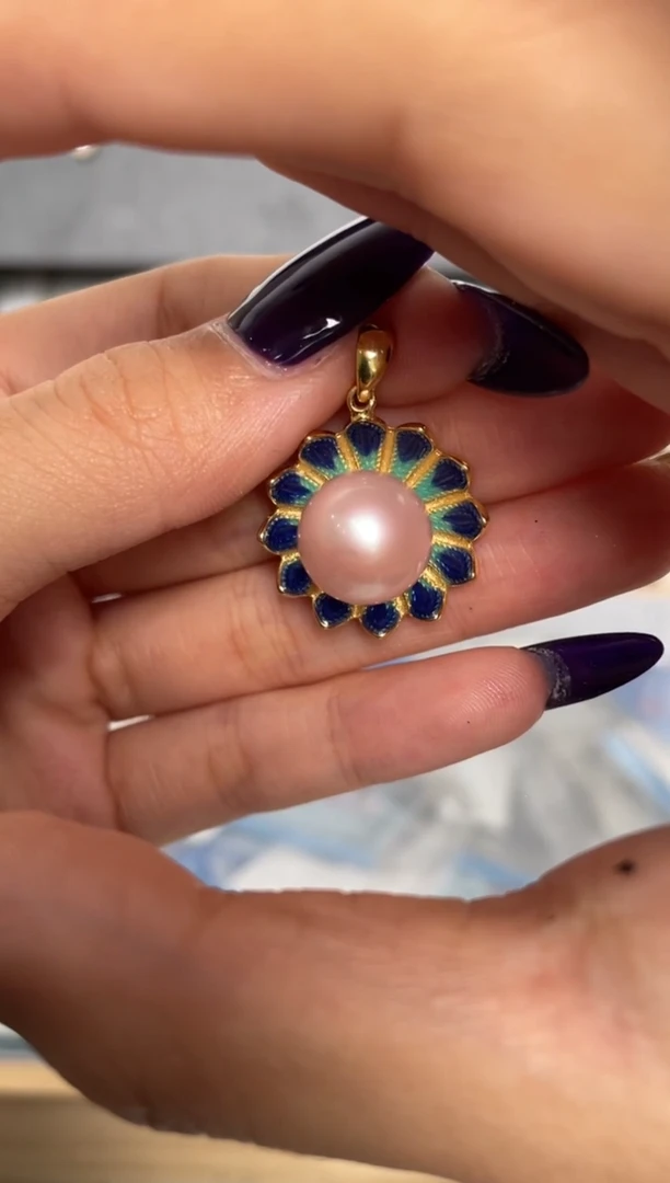 【闪购商品】淡水珍珠颈饰银S925镶嵌紫珠