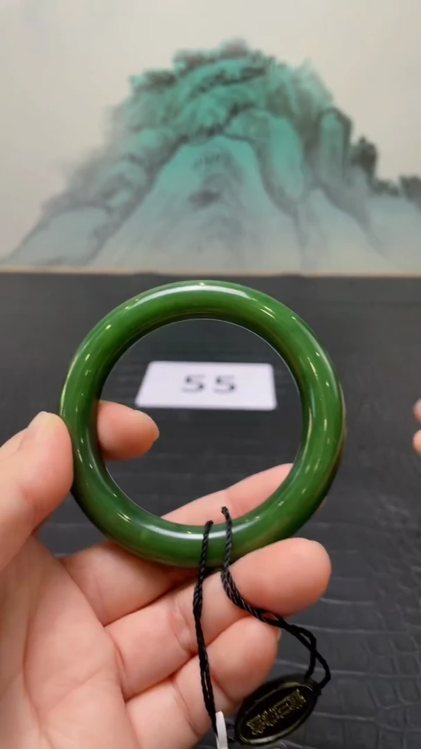 未镶嵌手镯和田玉（碧玉）祎**往55