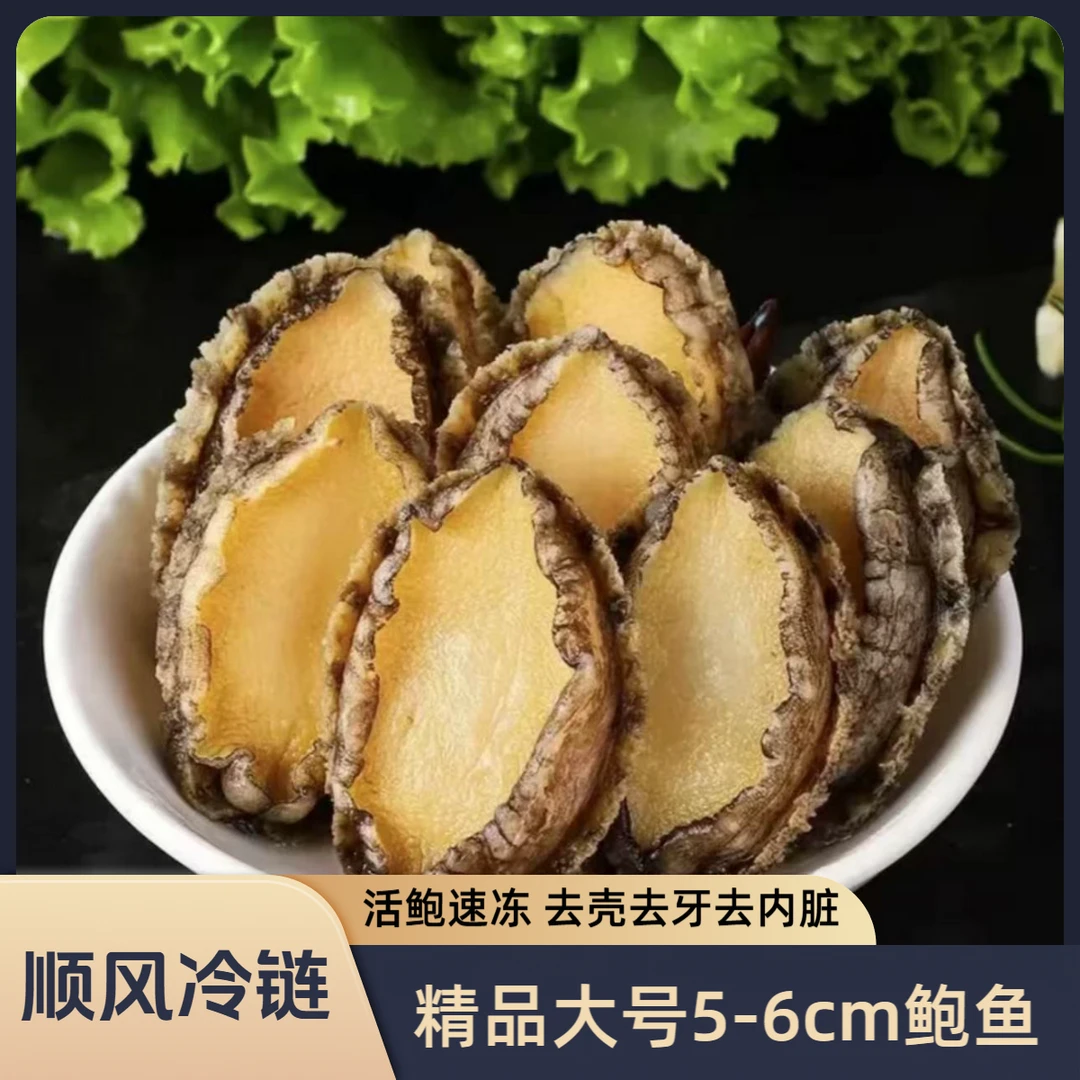 【顺丰冷链】江船长精品大号鲍鱼肉5-6厘米活鲍速冻去壳去牙去内脏