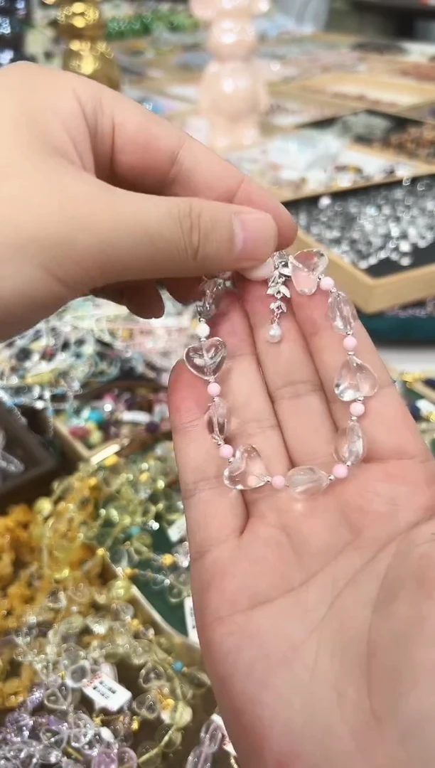 未镶嵌手链水晶九白单粉