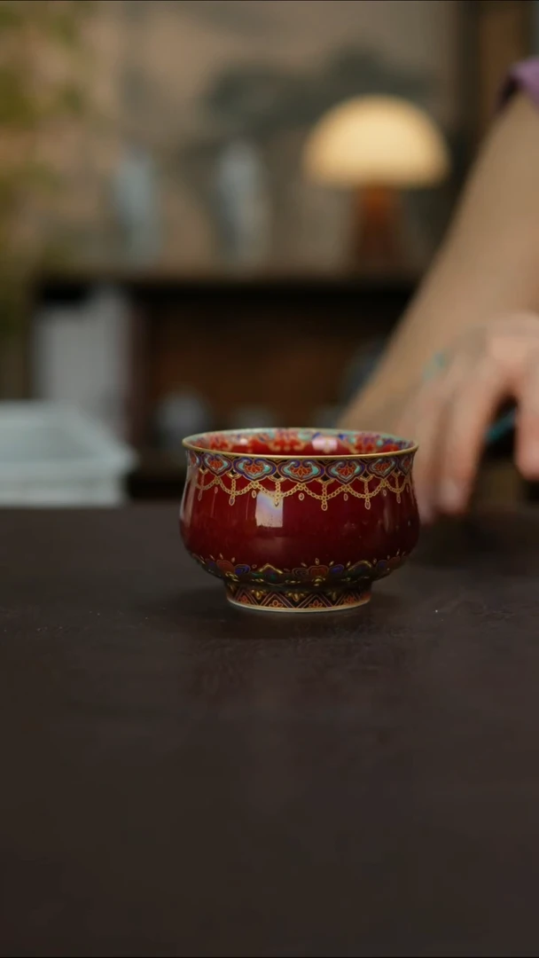 杯景德镇陶瓷杯碗柴烧多人