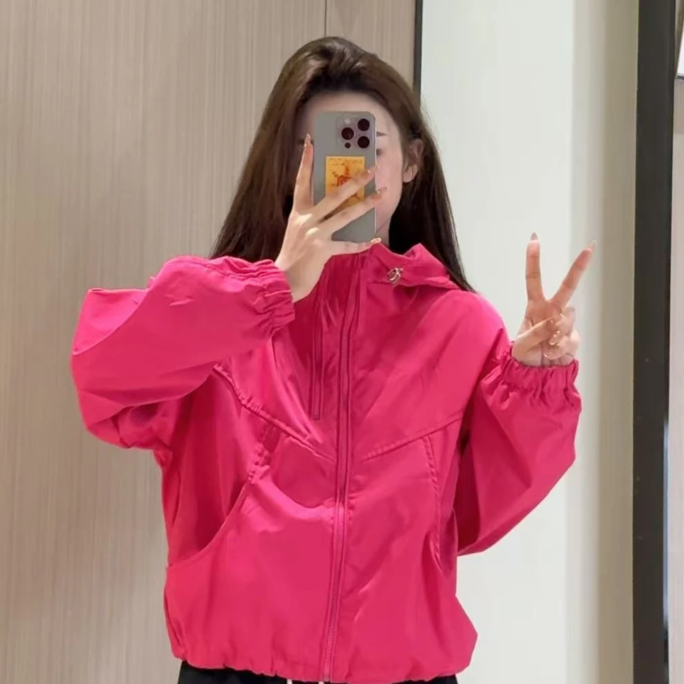 冲锋衣女春秋季短款外套运动小个子新款爆款洋气夹克女上衣088#