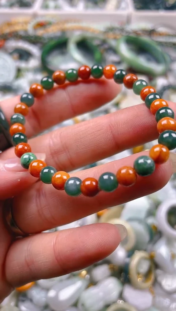 【闪购商品】翡翠颈饰未镶嵌5MM/D/翡翠A货一图一物