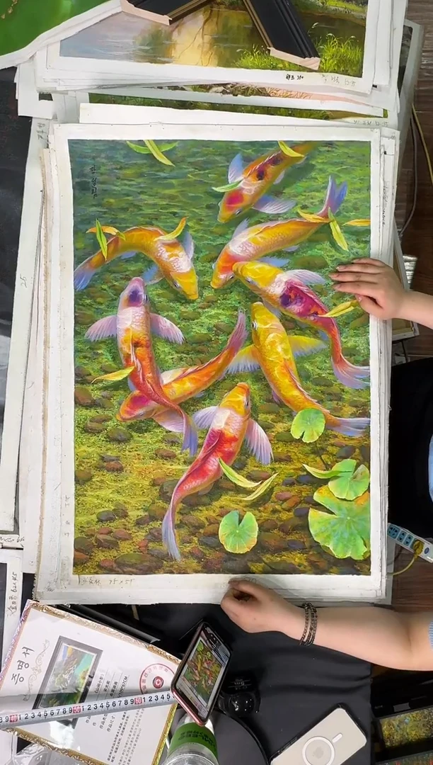 油画【原创·保真·带证书】朝鲜画家纯手绘油画--顺丰包邮--