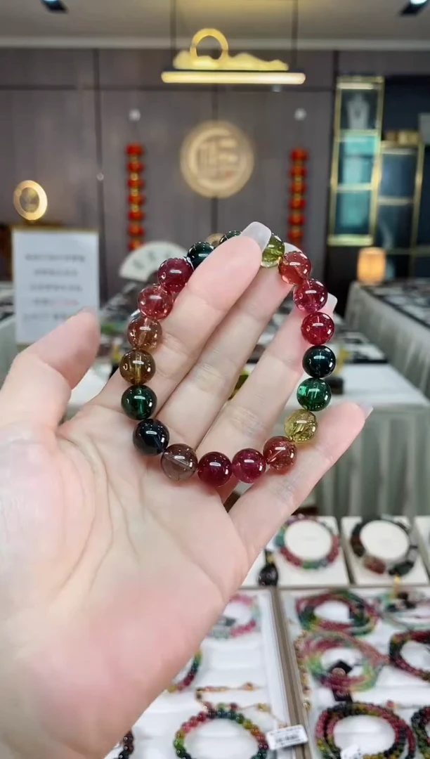 【闪购商品】碧玺单圈手串10mm+未镶嵌（多样性发一条）hon