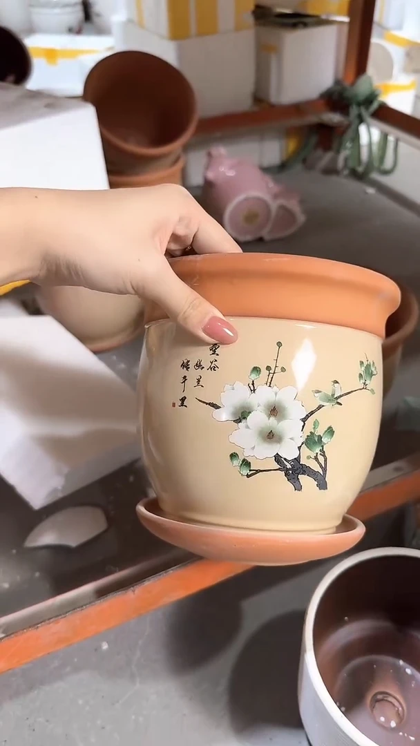 任意图案高温陶瓷花盆+E27
