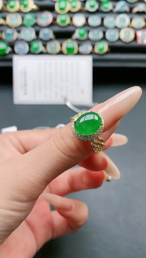 【闪购商品】翡翠戒指银S925镶嵌1111