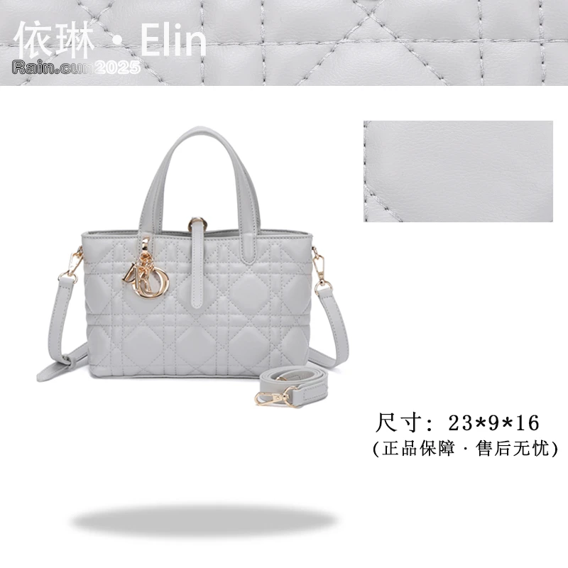 【Elin定制】2025年秋冬新款女包时尚设计单肩包包QYX-8252-高级灰