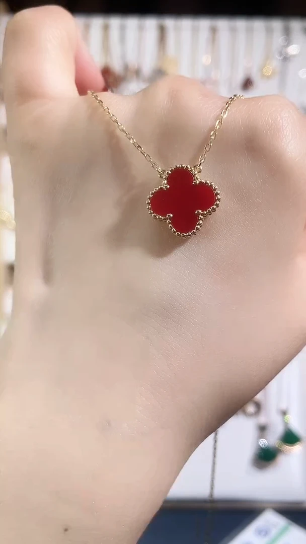 【闪购商品】玛瑙/玉髓套链18K金镶嵌玛瑙K黄红草