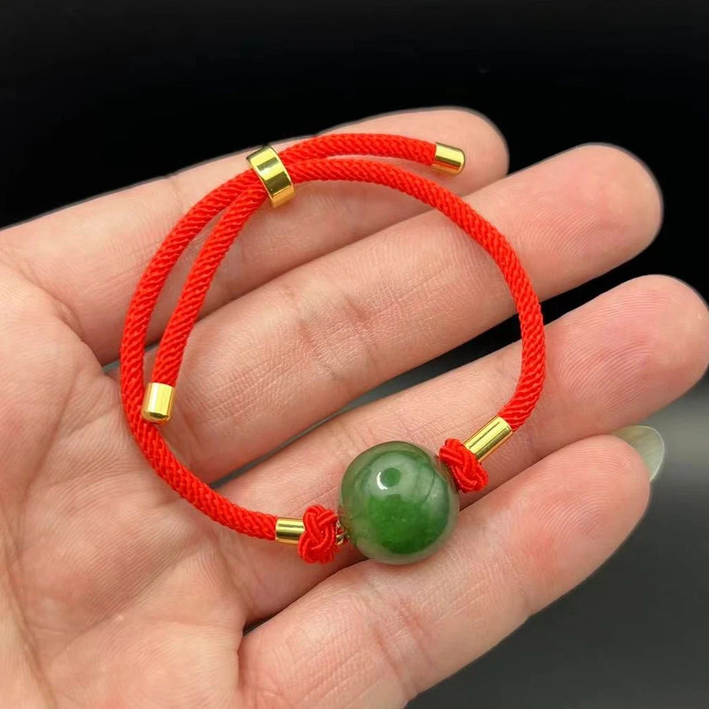 和田玉碧玉单珠手绳-约16mm-GZLWGA51A-012306-多样性发一件