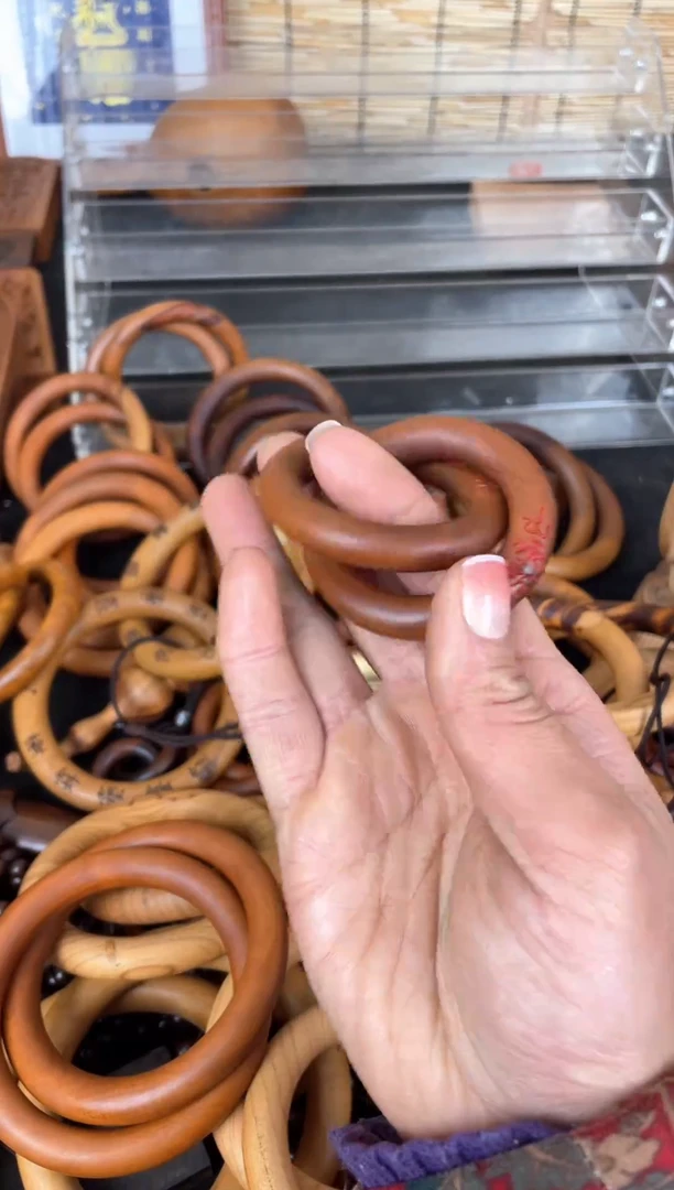 【闪购商品】枣木枣木乾坤圈40内径手工刻字