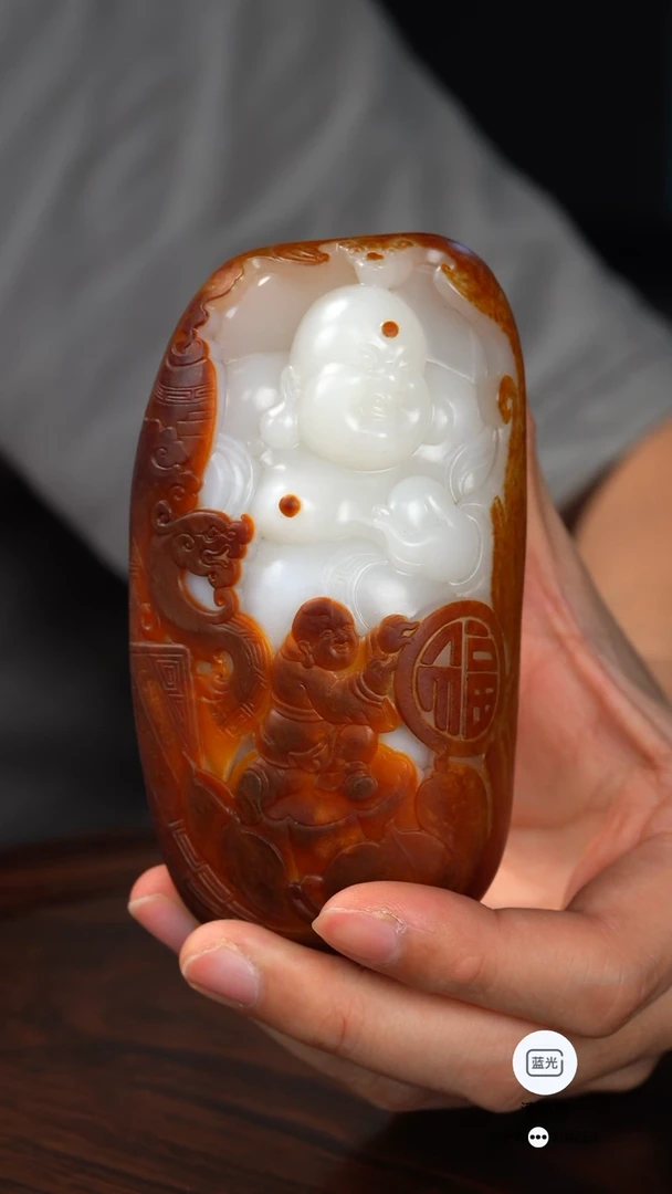 未镶嵌和田玉把件佛****名佛公