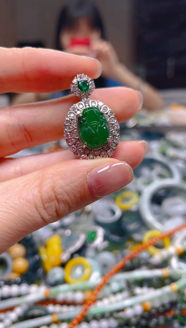 翡翠未镶嵌颈饰/P/翡翠A货一图一物