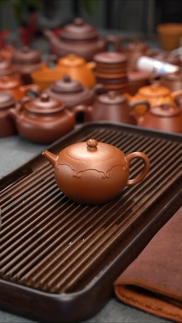 茶壶紫砂锦文怀玉