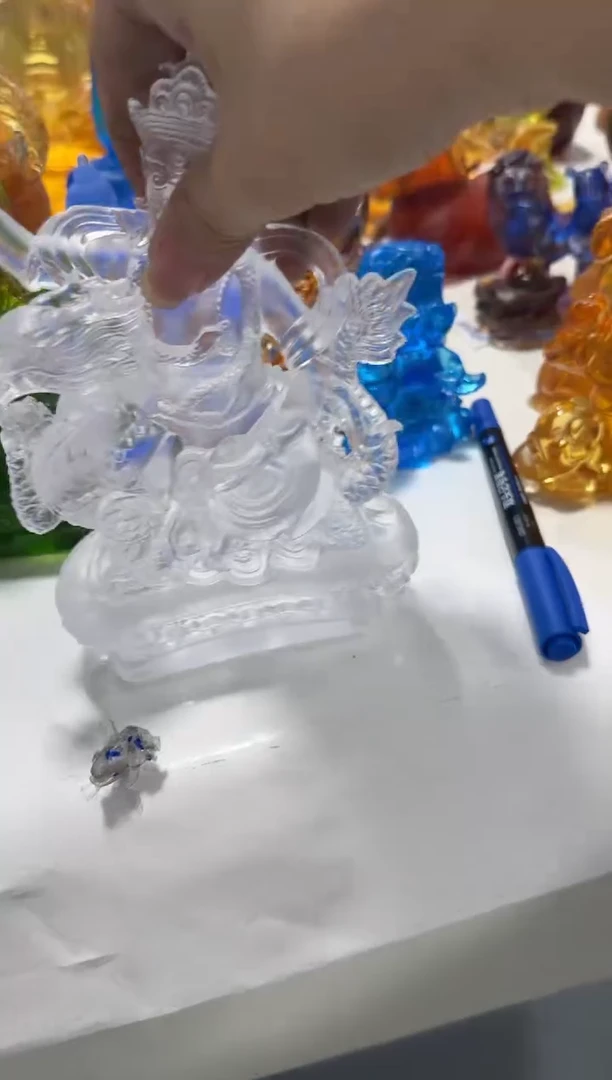 手工艺品琉璃g58  白财爷 微瑕作品  不退不换  介意勿拍
