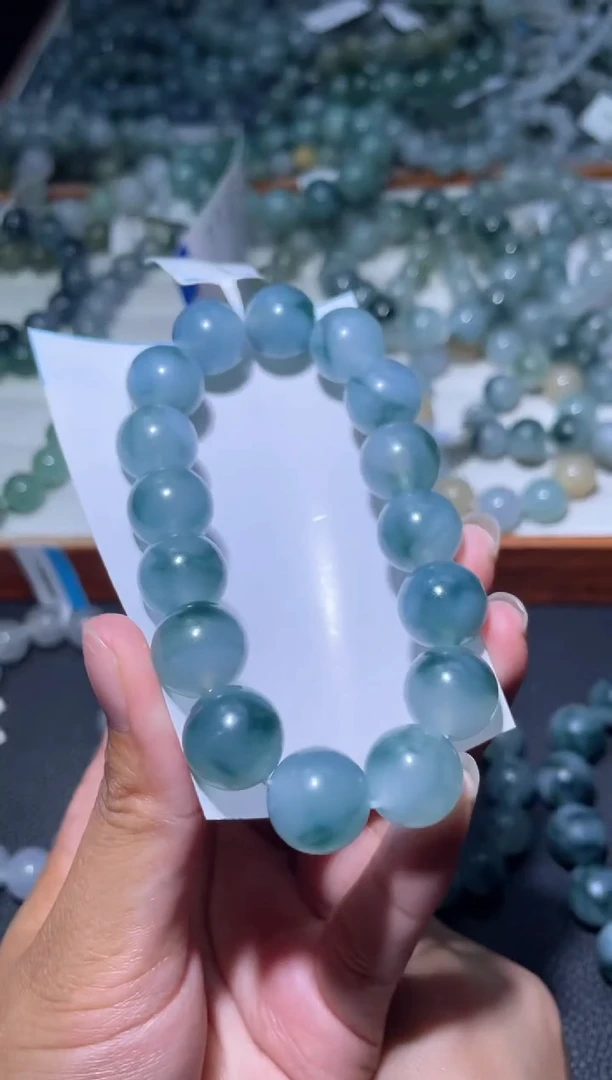 未镶嵌定制翡翠华天然缅甸翡翠手串98