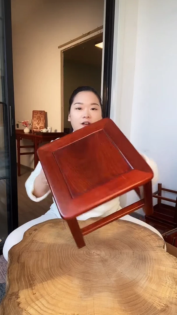 木质花梨木小方凳实木榫卯镶嵌有瑕疵介意勿拍！