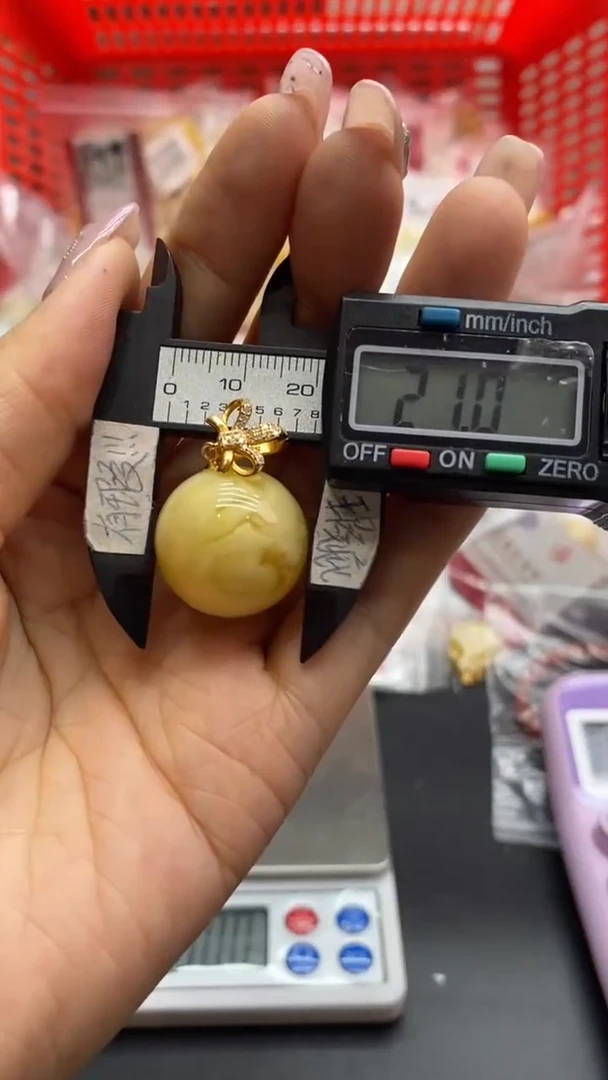 琥珀银S925镶嵌珠宝奇石2365