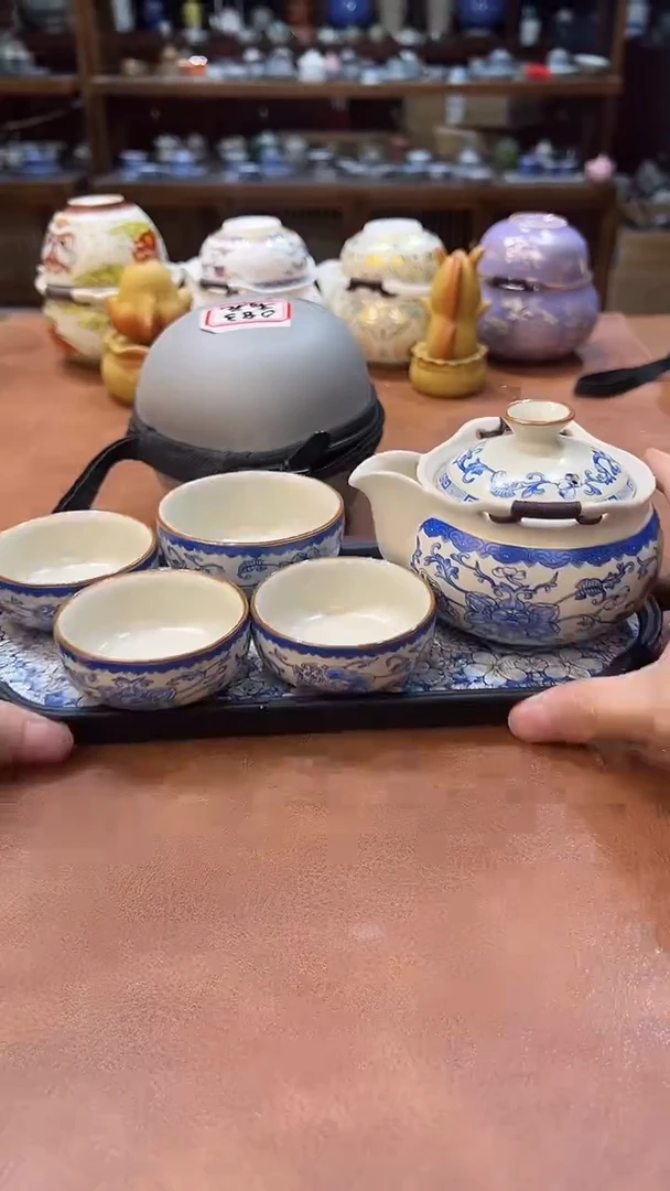 真的很便宜会开片的旅行茶具