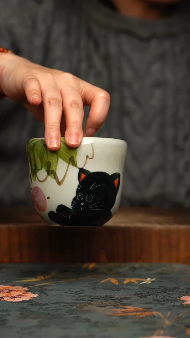 瓷片釉下彩手工手绘同款陶器