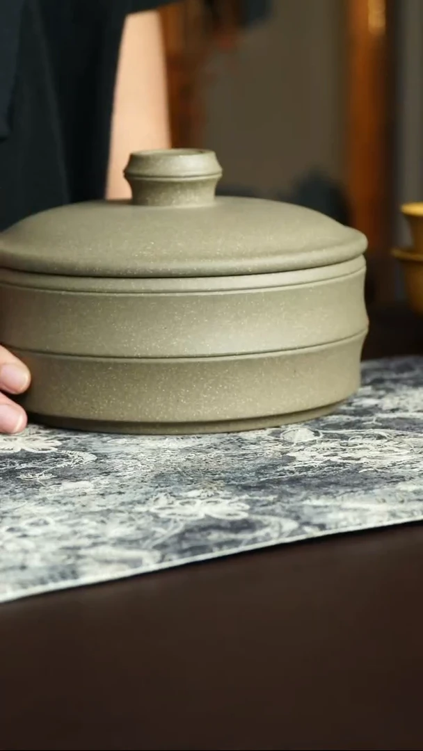 茶杯紫砂18号宜兴紫砂原矿作品茶叶罐400克