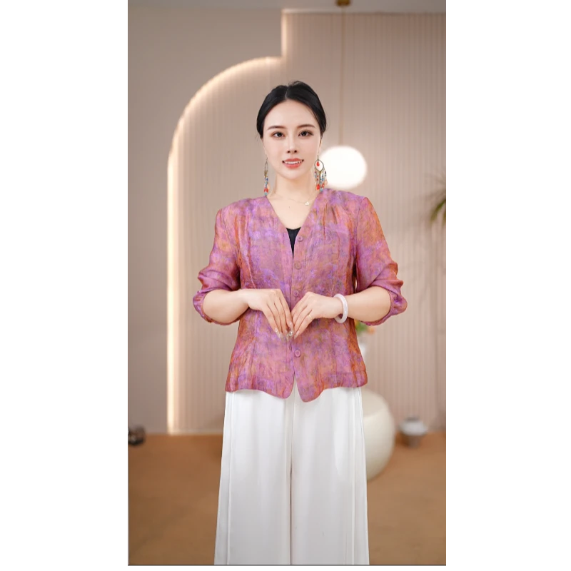 【胭脂】烟霞粉黛双面短外套