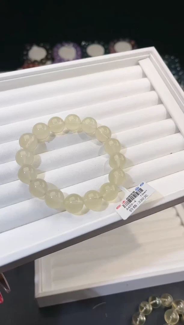 【闪购商品】水晶手链未镶嵌多样性发一黄泡泡13mm