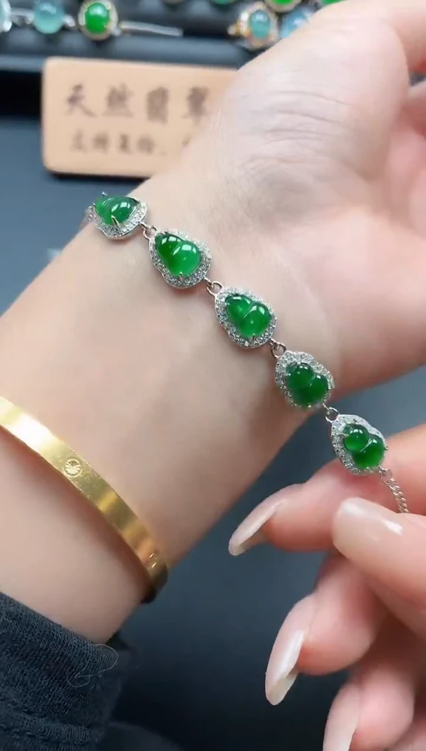 银S925镶嵌戒指翡翠111