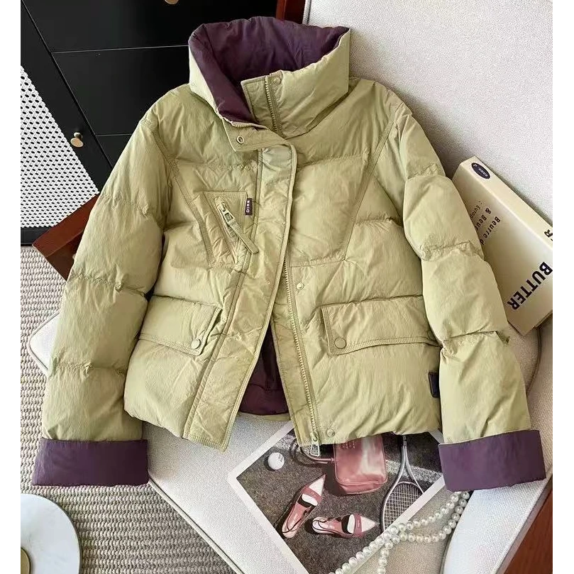 376#【实物为准】2025新款百搭时尚加厚保暖立领棉服外套