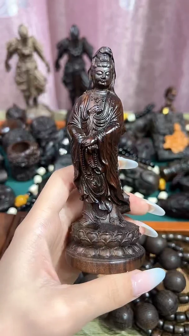 【闪购商品】贡木库存南海观音摆件29.99