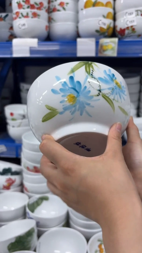 瓷片景德镇手绘釉中彩（食品级）罗汉碗