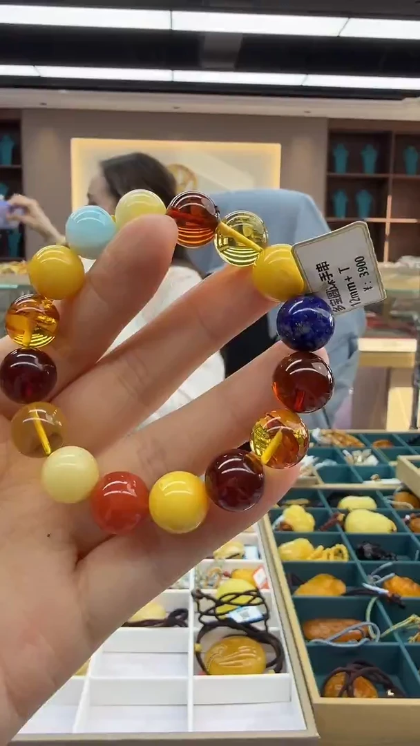 手链琥珀未镶嵌164秒拍号 假一罚三