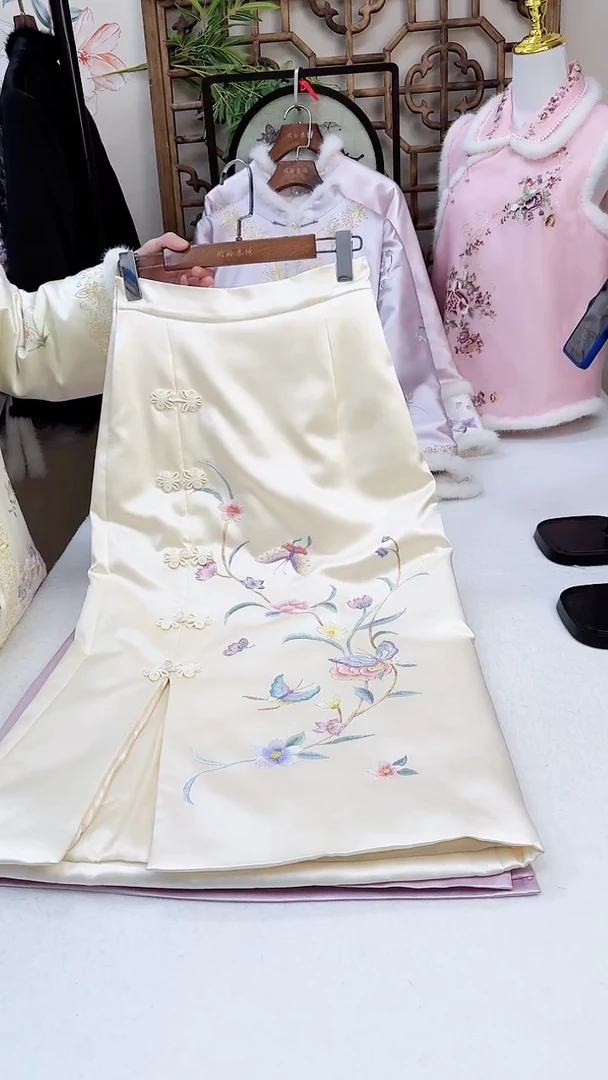 桑蚕丝冬款半身裙