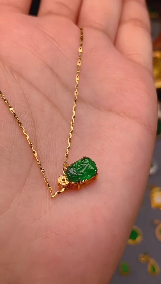 【闪购商品】翡翠吊坠(不含链)银S925镶嵌貔貅潘多拉