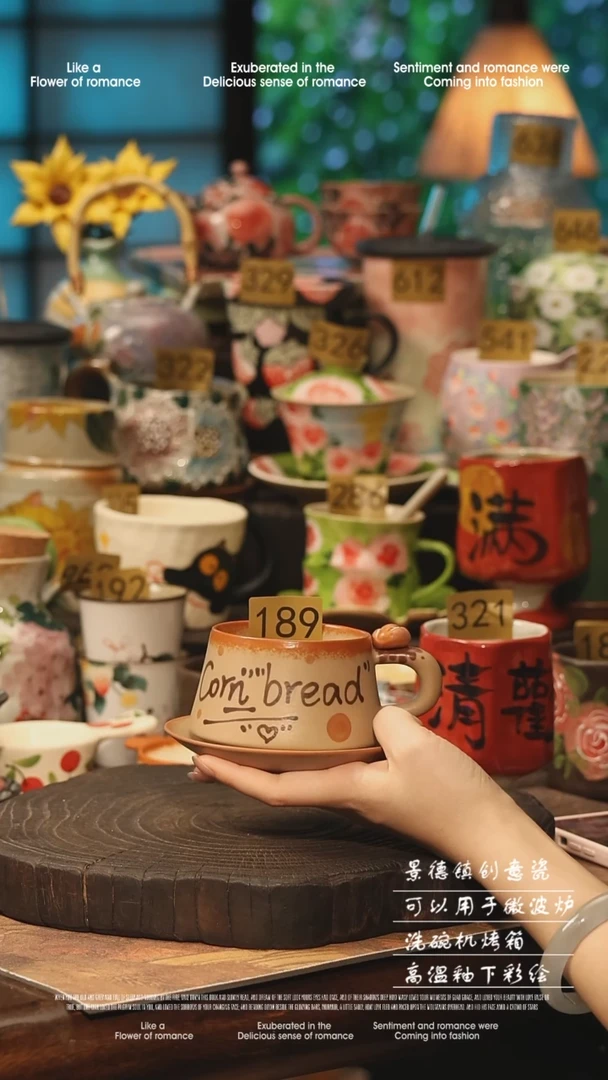 陶瓷189景德镇高温釉下彩手工手绘款式