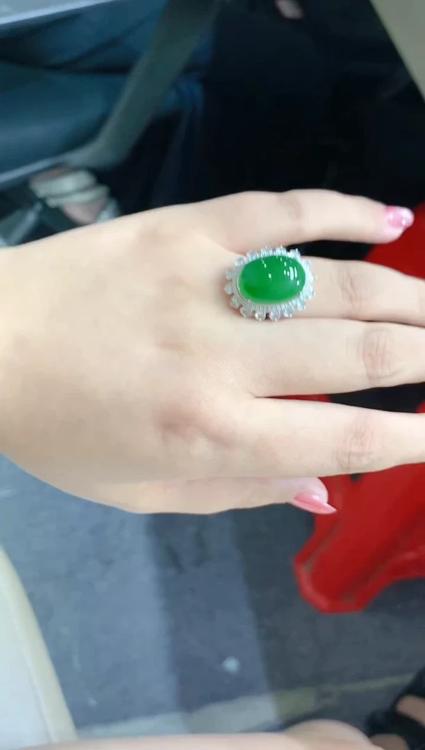 定制翡翠18K金镶嵌59团购买断不退不换