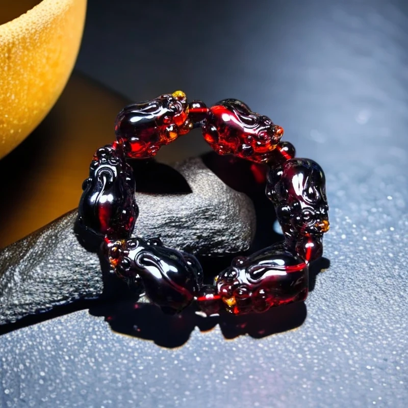 B306-精品时尚国际奢饰瑰宝貔貅手串配礼盒