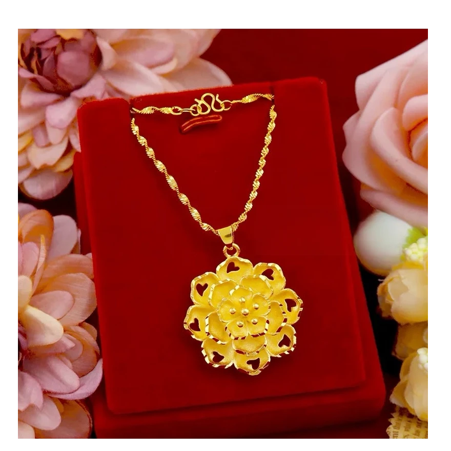 合金项链 【子欣专属0807】时尚饰品  莲花项链