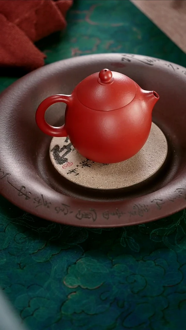 茶壶紫砂生砂朱泥小龙蛋
